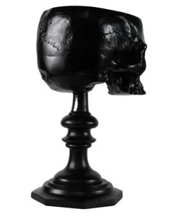 Schwarzer Totenschädel Als Ringehalter 21cm -Grusel Dekor Geschaft schwarzer totenkopf als ringehalter schwarzer totenschaedel als ringhalter black skull ring holder gothic wohnaccessoire 54858 04