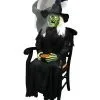 Sitzende Hexe Mit Schnappkopf -Grusel Dekor Geschaft sitzende hexe mit schnappkopf sitting witch with snapping head halloween animatronic 38879 01