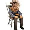 Sitzende Vogelscheuche Mit Schnappkopf -Grusel Dekor Geschaft sitzende vogelscheuche mit schnappkopf sitting scarecrow with snapping head halloween animatronic 38880 01