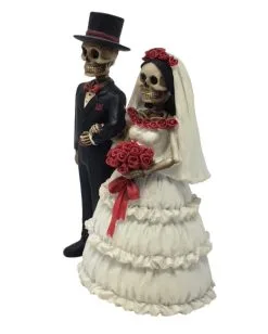 Skelett Hochzeitspaar 14 Cm 6 Skelett Hochzeitspaar 14 Cm -Grusel Dekor Geschaft skelett brautpaar day of the dead hochzeitspaar dia de los muertos brautpaar 36506 02