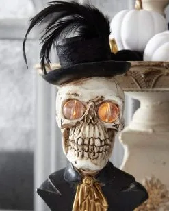 Grusel Dekor Geschaft 11 Grusel Dekor Geschaft -Grusel Dekor Geschaft skelett gentleman bueste mit led augen boutique halloween wohnungsdeko und homeware skeleton bust with led eyes 54588 2