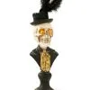 Mr. Skelett Halloween Büste Mit LED Augen 45cm -Grusel Dekor Geschaft skelett gentleman bueste mit led augen boutique halloween wohnungsdeko und homeware skeleton bust with led eyes 54588 3