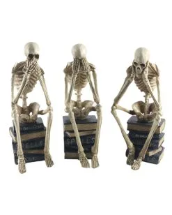 Skelette Auf Bücher Sitzend 3 Stück Als Set 35cm 6 Skelette Auf Bücher Sitzend 3 Stück Als Set 35cm -Grusel Dekor Geschaft skelette auf buecher sitzend skeleton sitting on books skelett deko 54789 02