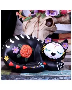Schlafende Sugar Skull Katze 22cm -Grusel Dekor Geschaft sleepy sugar skull katze schlafende sugar skull katze sleepy sugar skull cat 50725 07