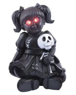 Gothic Puppe Mit Roten LED Augen