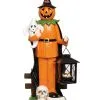 Wandernder Kürbis Mit Geist & Laterne Teelichthalter 37cm -Grusel Dekor Geschaft spooky teelichthalter kuerbis mit geist und laterne 37cm spooky tea light holder pumpkin with ghost and lantern 54083