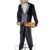 Sprechender Hausdiener Mit Tablett 2 Sprechender Hausdiener Mit Tablett -Grusel Dekor Geschaft sprechender butler mit tablett halloween animatronic talking butler with tablet 51759 01