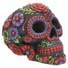 Sugar Skull Mit Blütenmuster -Grusel Dekor Geschaft sugar skull mit blueten ornament sugar skull mit bluetenmuster sugar bloom skull 39199 01