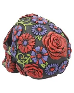 Sugar Skull Mit Blütenmuster -Grusel Dekor Geschaft sugar skull mit blueten ornament sugar skull mit bluetenmuster sugar bloom skull 39199 04