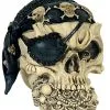 Totenschädel Mit Piratentuch & Augenklappe 2 Totenschädel Mit Piratentuch & Augenklappe -Grusel Dekor Geschaft totenkopf mit piratentuch und augenklappe pirate skull with bandana and eye patch 29407