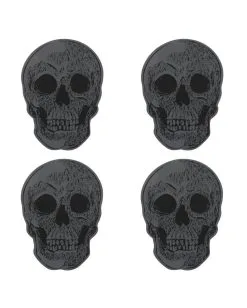 Totenschädel Untersetzer Set 4 St. 7 Totenschädel Untersetzer Set 4 St. -Grusel Dekor Geschaft totenkopf untersetzer totenschaedel untersetzer skull coasters halloween tischdeko 50706 03