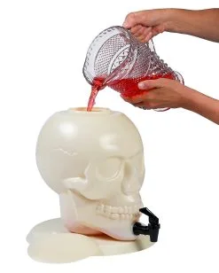 Totenkopf Getränkespender -Grusel Dekor Geschaft totenkopf getraenkespender totenschaedel getraenkespender halloween tischdekoration 24306 03