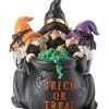 3 Hexen Am Trick Or Treat Hexenkessel 25cm -Grusel Dekor Geschaft trick or treat hexen trio und hexenkessel 25cm trick or treat witchtes trio and cauldron halloween deko 54695