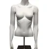 Weiblicher Schaufenster Oberkörper Weiß Mit Ständer 1 Weiblicher Schaufenster Oberkörper Weiß Mit Ständer -Grusel Dekor Geschaft weiblicher schaufenster torso weiss mit bodenplatte female torso window mannequin halloween deko 50280 01