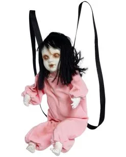 Animierte Zombie Puppe Zum Umschnallen 57cm -Grusel Dekor Geschaft zappelnde zombie puppe zum umschnallen fidgeting zombie strap on doll halloween animatronic rucksack 53370 3