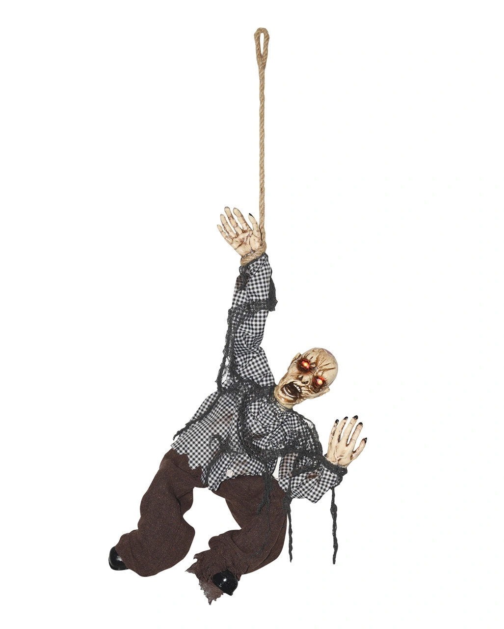 Zappelnder Zombie Am Seil Mit Licht & Ton 4 Zappelnder Zombie Am Seil Mit Licht & Ton – Bild 2