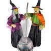 2 Kochende Hexenschwestern Mit Kessel 180cm 2 2 Kochende Hexenschwestern Mit Kessel 180cm -Grusel Dekor Geschaft zwei kochende hexenschwestern mit hexenkessel halloween animatronic cooking witches with cauldron 51760 01